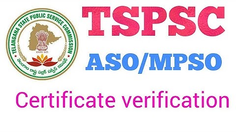 Aso,mpso certificate verification