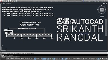 +ve Vernier Scale | Problem #1 | Engineering Graphics with AutoCAD | Srikanth Rangdal