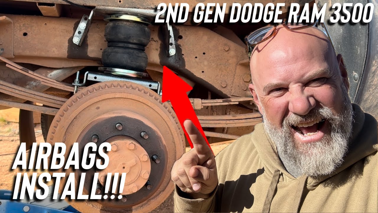 Installed Pacbrake Airbags on the 2nd Gen Dodge Ram Dually - YouTube