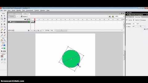 34_Cara membuat animasi 2D di Macromedia Flash 8 ,Bola bergelinding