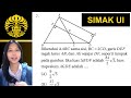 SOAL dan PEMBAHASAN SIMAK UI | MATEMATIKA DASAR GEOMETRI
