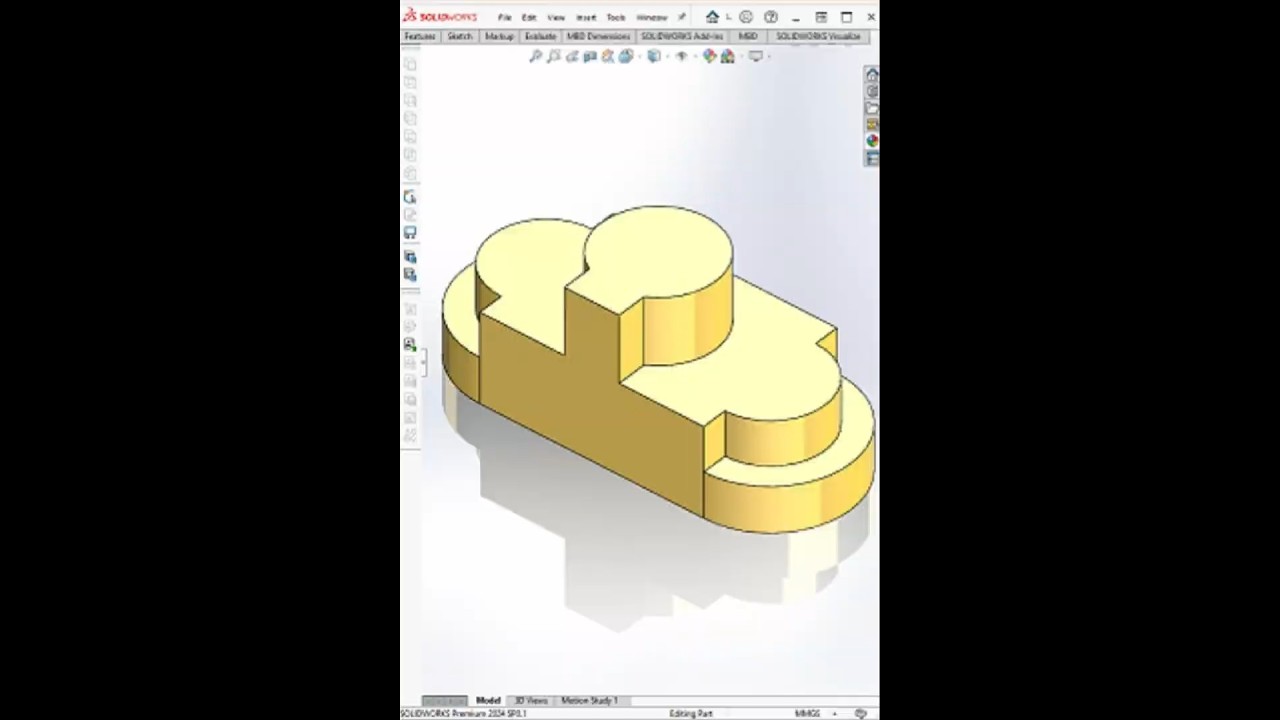 Упражнение по инженерному черчению | Трехмерный вид конструкции и 3D-объекта. Упражнение 3.01.03a