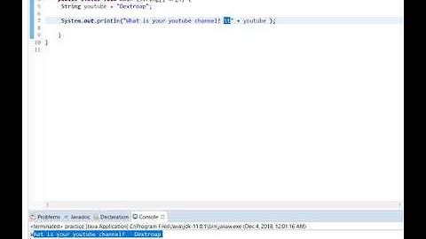 Java Tutorial 2- Strings, String Concatenation and Comments
