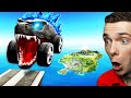 Jumping SECRET GODZILLA CARS Across GTA 5 (Impossible)