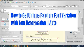 How to Get Unique Random Font Variation with Font Deformation | iAuto