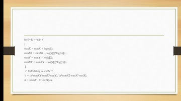 Curve Fitting Using C programming
