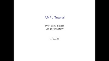 AMPL Tutorial