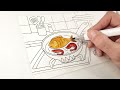 ASMR | I'm coloring a picture of a fish with shrimp. 100% Relaxation