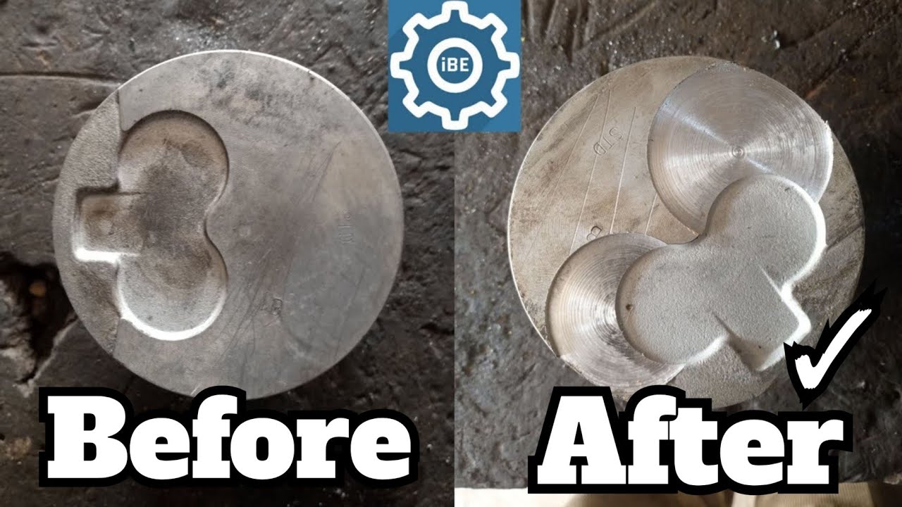 Amazing way to design piston crown on a centre lathe YouTube