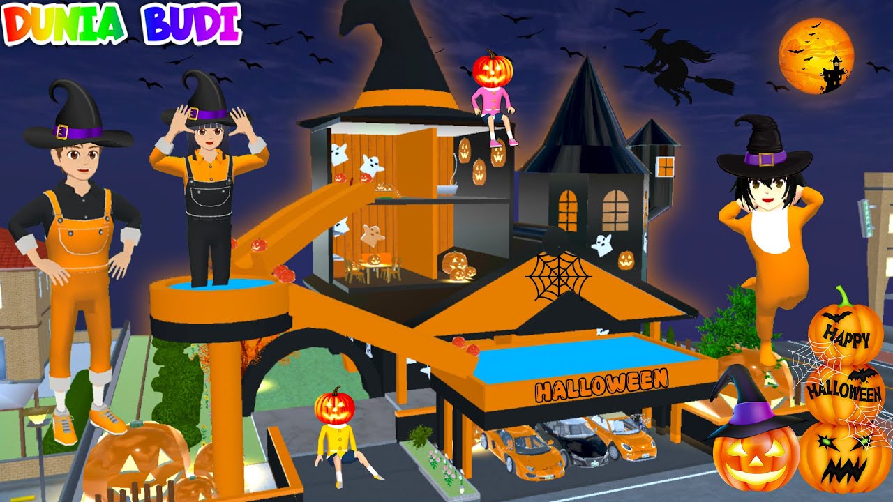 Yuta Mio Ubah Rumah Jadi Istana Halloween Bertingkat Ada Seluncuran | Baby Celine Di Culik Penyihir😱