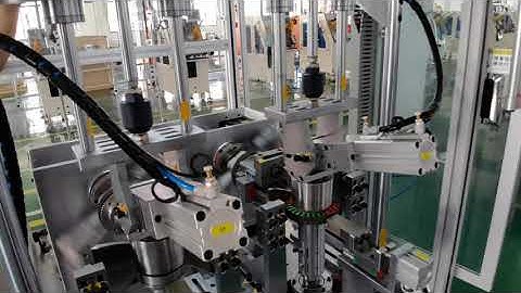 double station wheel motor stator winding machine