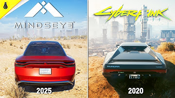 Minds Eye vs Cyberpunk 2077 - Details and Physics Comparison
