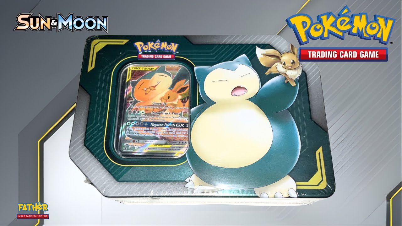 Pokémon Eevee & Snorlax-GX Tag Team Tin Opening - YouTube