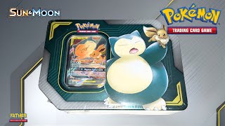 Pokémon Eevee & Snorlax-GX Tag Team Tin Opening - YouTube