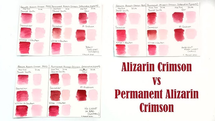 Alizarin Crimson Colour Mixing - Vasari Classic Oil Colour 