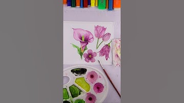 Flower drawing easy step by step tutorial using ARdrawing app for beginners #art #drawing #arte