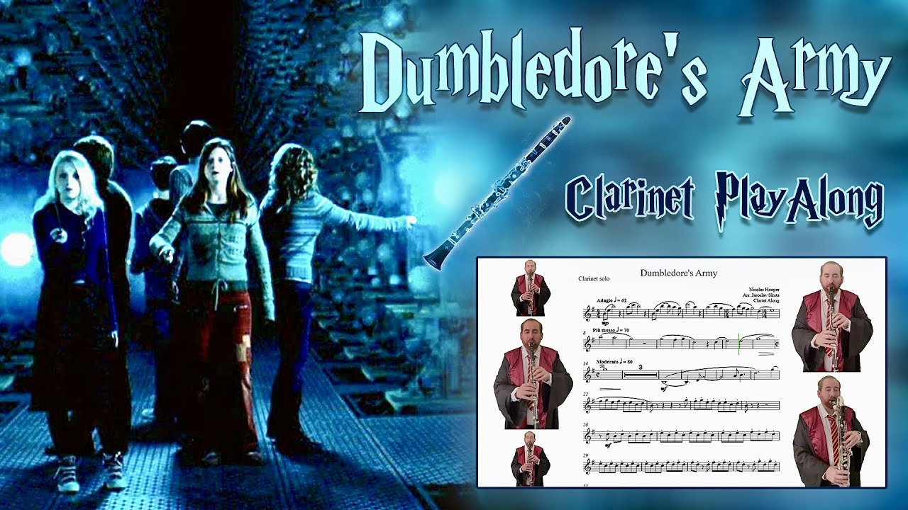 Dumbledore's Army | Clarinet PlayAlong With Sheet Music  | CLARTET ALONG |