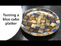 Turning a blue cube platter