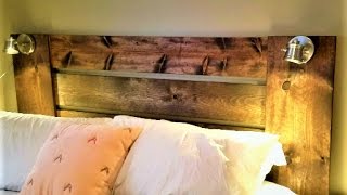 With a few simple tools I made this headboard with lights! It was easy enough to do in my apartment after a half a bottle of wine! ;)