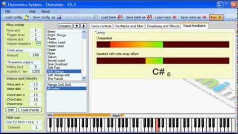 ThereminoSynth VisualTuning (not real music, just a tuner test)
