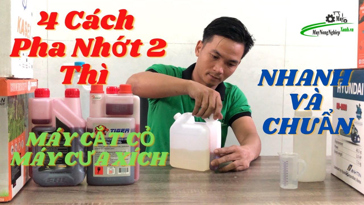 4 Cách pha nhớt 2 thì Nhanh và Chuẩn - dành cho máy... - youtube