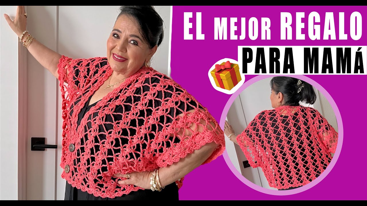 EL MEJOR REGALO PARA MAMÁ  / Chaleco corto tejido 😍 Yo Tejo con LAURA CEPEDA