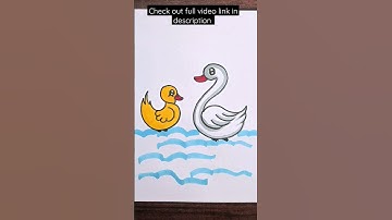 Very cute 🐤🦆Duck drawing|| Draw Duck very easy #youtubeshorts #shorts #viral #trending #drawing