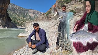 Fishing in the raging river with the KALOT family