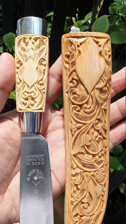 Pisau Herder Custome Handle dan sarung full ukir