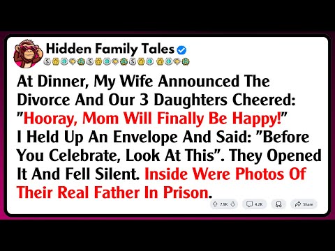 At Dinner, My Wife Announced The Divorce And Our 3 Daughters Cheered: "Hooray, Mom Will Finally...
