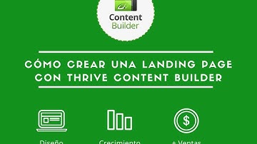 Cómo crear una landing page con Thrive Content Builder