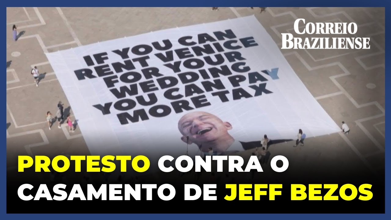 PROTESTOS CONTRA O CASAMENTO DE JEFF BEZOS, FUNDADOR E CEO DA AMAZON ...