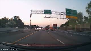 Drag Racing Cars On shoulder Almost Crash! on highway switches Lanes
