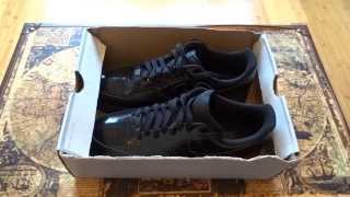 all black patent leather air force ones