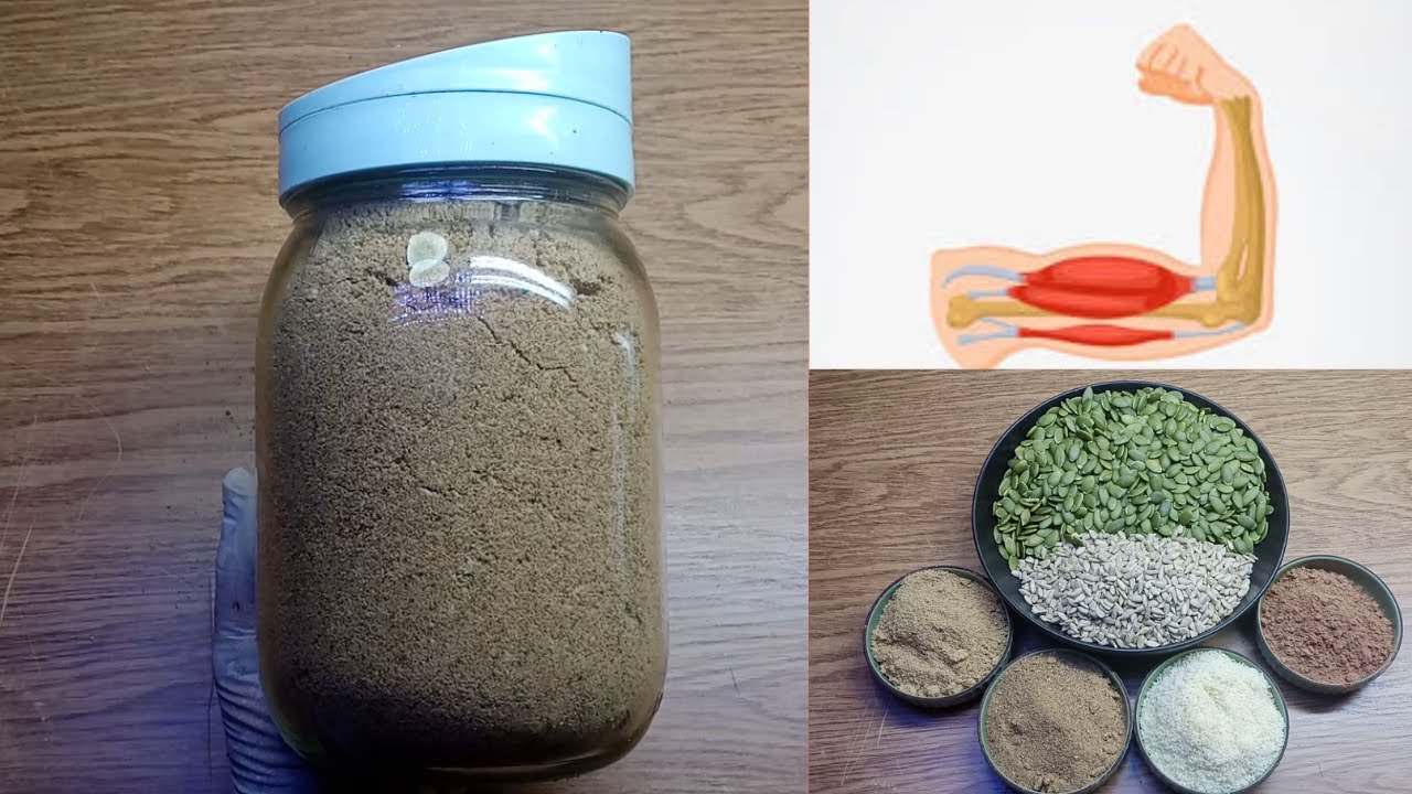 بروتين نباتي صنع  منزلي 👌👍 لبناء و لتقوية العضلات بإذن الله تعالى صحي ولذيذ للكبار والصغار