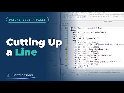 Pascal 17.3 - Cutting Up a Line: parsing CSV with Pos, Copy and Delete