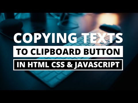 Copy Text to Clipboard Button in HTML CSS & Javascript