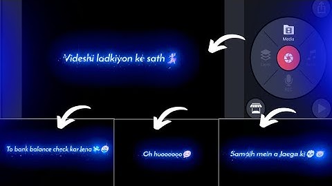 How to Create Glowing Text in Kinemater l Tutorial Video Black Screen Status Kaise banaye l | 1 |
