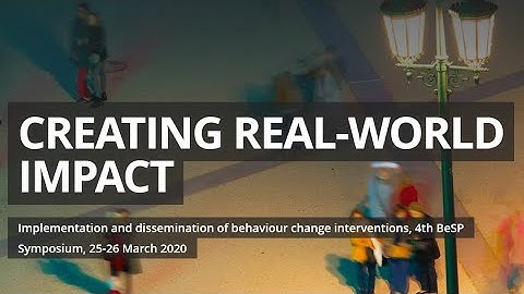 Nelli Hankonen: Opening words of the 4th BeSP symposium