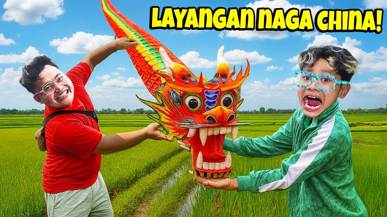 BENERAN BISA TERBANG! LAYANGAN NAGA CHINA BOCIL YANG PANJANG NYA 100 METER MENGUDARA!!!
