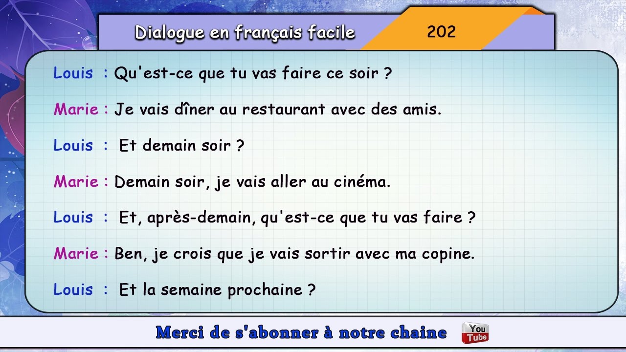 Ce texte est. Диалог. Диалог на французском для начинающих. Francais pour debutants. Dialogue.