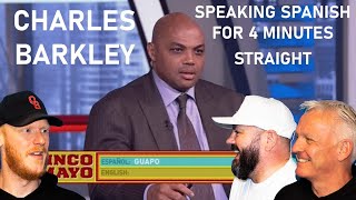 Charles Barkley "Trying" To Speak Spanish For Four Minutes REACTION!! | OFFICE BLOKES REACT!!