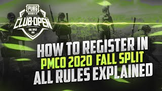 HOW TO REGISTER IN PMCO 2020 FALL SPLIT | WATCH BEFORE REGISTRATION | PUBG MOBILE CLUB OPEN