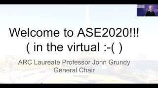 ASE 2020: Opening presentation video