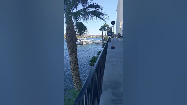 Ground level from Laughlin casinos on the Colorado...