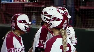 Oklahoma softball's Nicole Mendes hits grand slam home run vs. Morgan St in Norman regional, 5/21/21