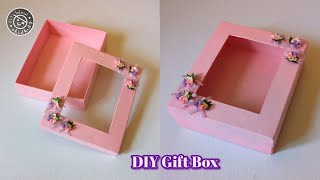 DIY GIFT BOX CARDBOARD | CARA MEMBUAT KOTAK HANTARAN | ACCESSORIES BOX | KOTAK KADO