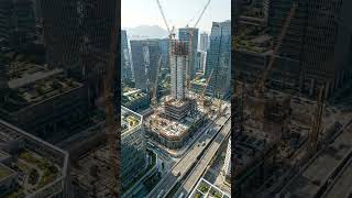Massive Cranes Transform Empty Land Into Skyscraper #construction #timelapse #satisfying