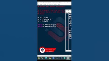 python | python set | python set method issubset #python #coding #programming #computer