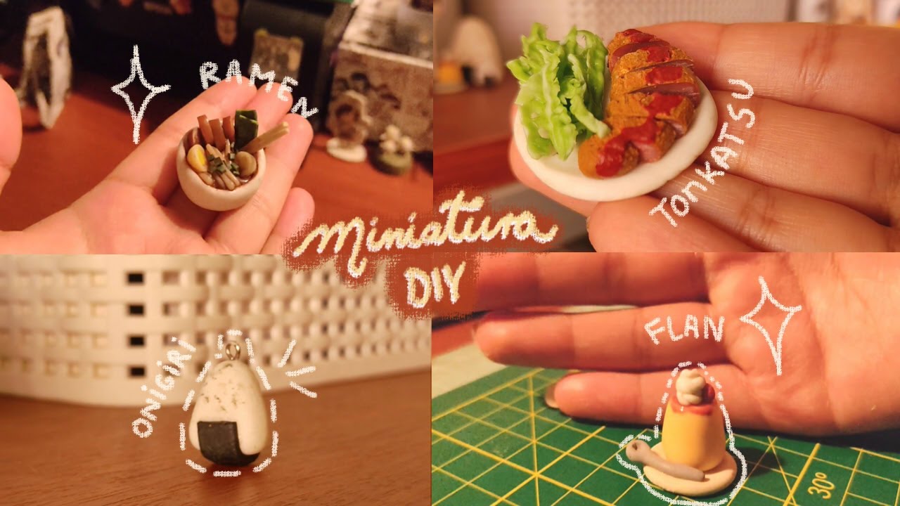 DIY Comida japonesa en miniatura 🍜🍙🍱| DIY en porcelana fría ‧₊ ᵎᵎ ⋅ ˚✮